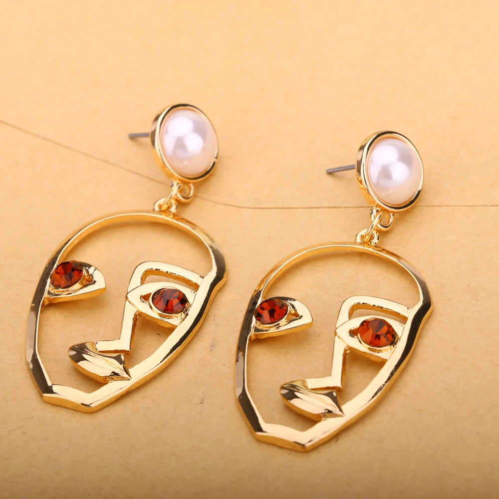 Подвеска-кристалл в виде улыбки для глаз серьги лица женщин стразы вечеринки