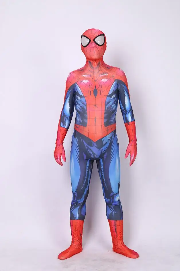 Конечный костюм паука спандекс супергерой zentai костюм на заказ горячая распродажа - Цвет: mask is attached