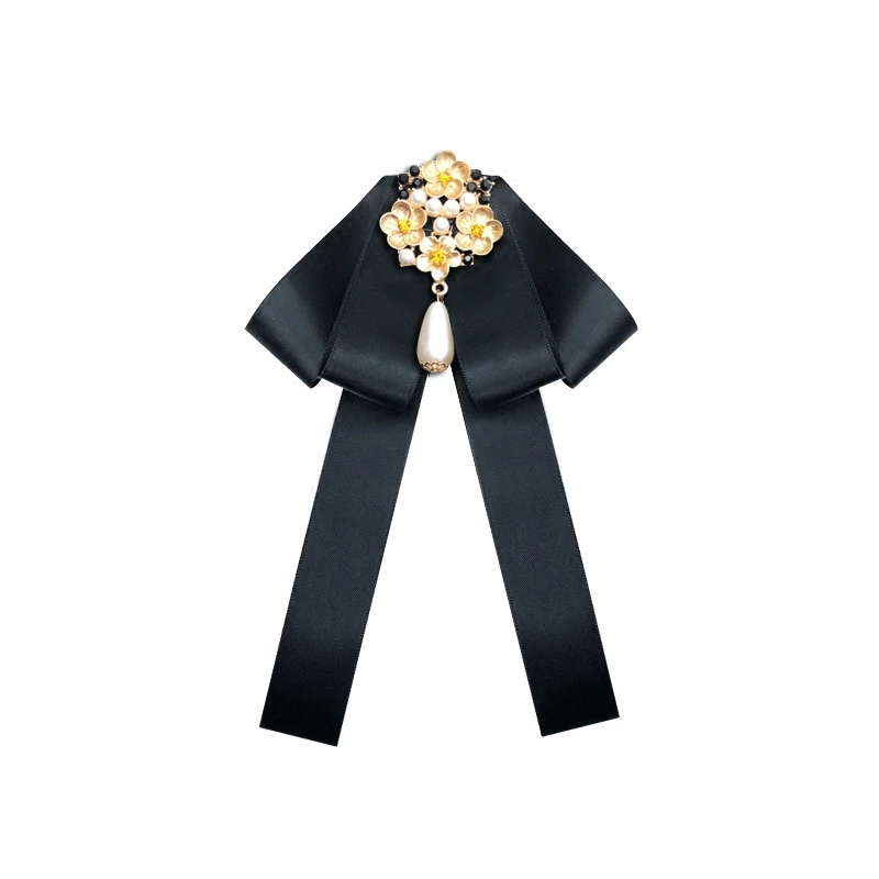 Женский галстук бабочка в стиле ретро с жемчугом|Мужские галстуки и носовые