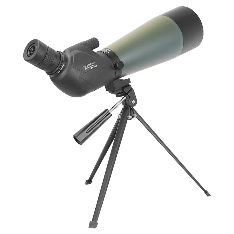 AOMEKIE 20-60X80 Оптическая Труба с зумом FMC объектив Bak4 Prism наблюдения за птицами Охота Водонепроницаемый Монокуляр телескоп со штативом