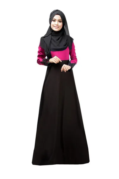 Мусульманское платье Женская кружевная одежда абайя хиджаб Турецкая с длинным