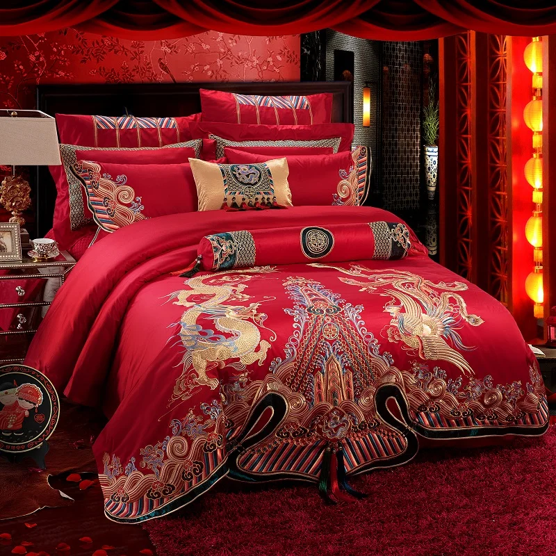 Комплект свадебного постельного белья из 100% хлопка 10 шт.|Комплекты белья| |