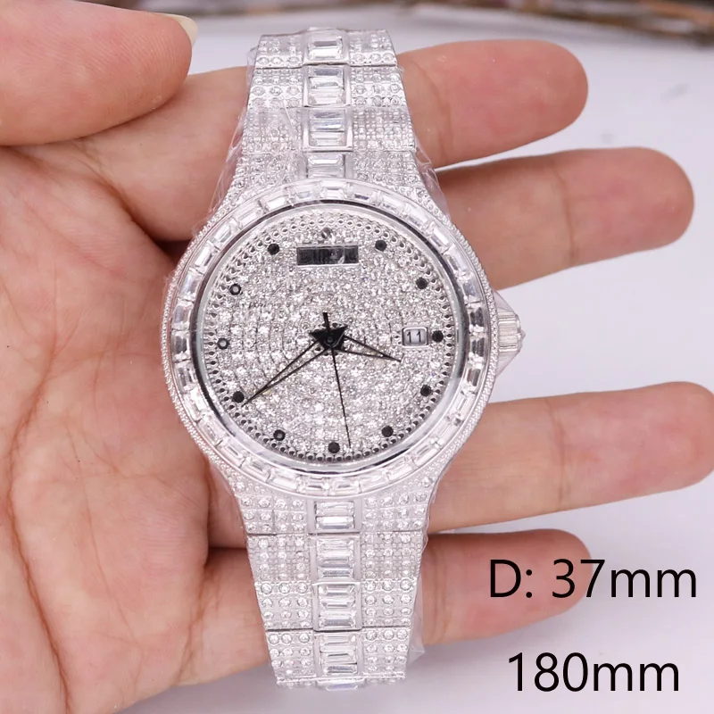 D Silver Распродажа! Скидка Melissa Авто Дата Кристалл Стразы женские часы мужские часы мov из Японии не Мода часы девушки подарочная коробка - Цвет: D Silver