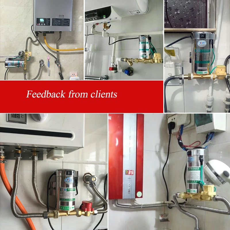 Насос для душа из нержавеющей стали бытовой бесшумный бустер горячей воды