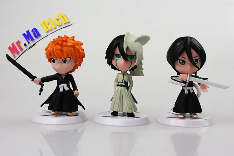 6pcs/lot 7cm Anime Figure Bleach Ichigo Kurosaki Orihime Inoue Pvc Action Model Toys | Figures