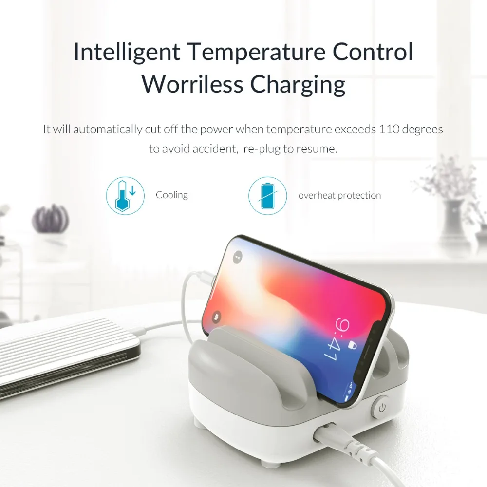 ORICO, USB зарядное устройство, 5 портов, USB док-станция с держателем, usb зарядка для смартфона, планшета, ПК для дома, общего пользования, 40 Вт, 5V2, 4*5
