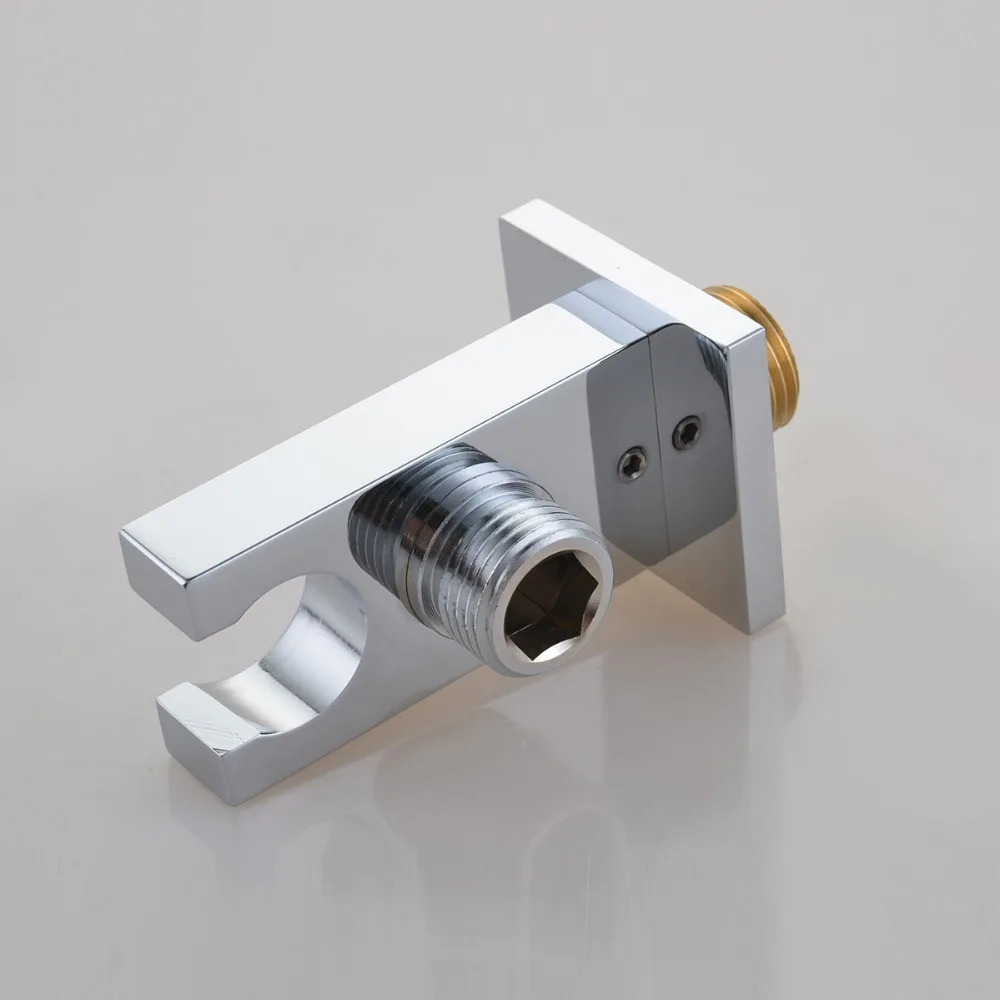 Латунная квадратная хромированная ручная душевая головка с настенным