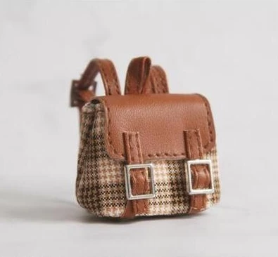 brown 1 шт. Ретро ob11 куклы для сумки милый сетчатый винтажный рюкзак для OB11 1/12 bjd куклы аксессуары сумка для кукол - Цвет: brown