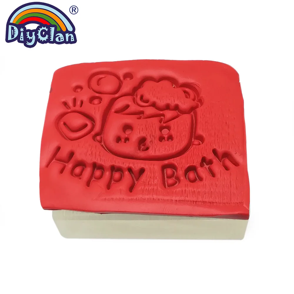 Happy Bath прозрачная для мыла штамп Новое поступление сделай сам инструменты