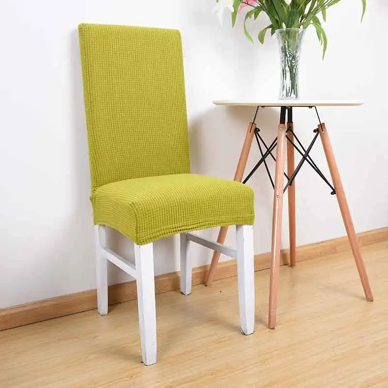1 шт. спандекс чехлы для обеденного стула съемный чехол однотонный полиэстер