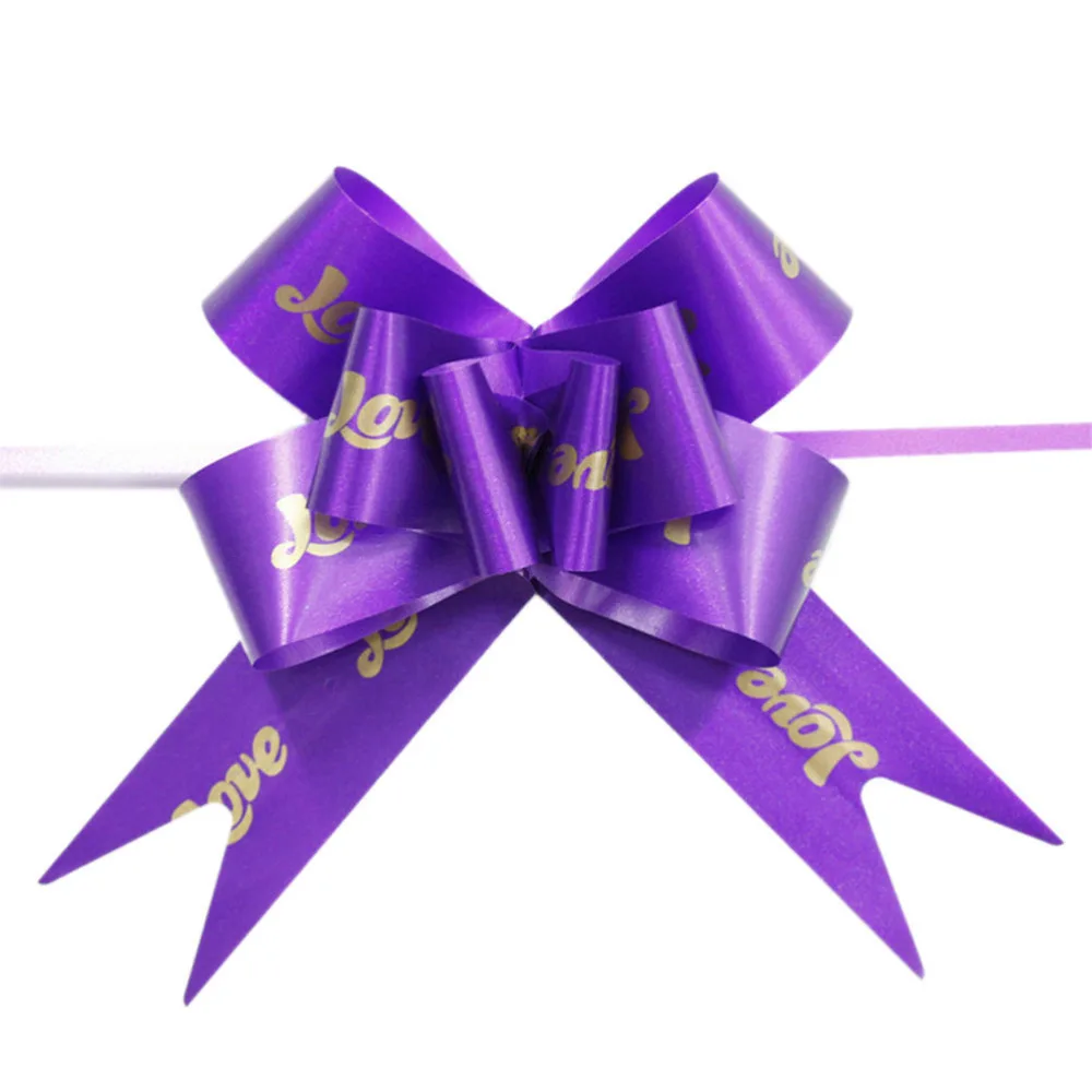 Новинка 10 шт. упаковка подарочная обруч с принтом сердца вечерние банты из ленты