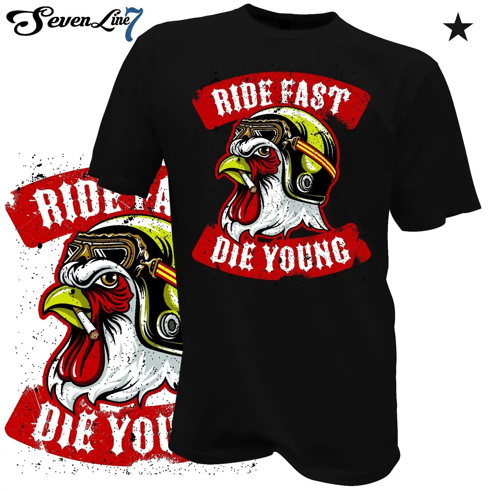 

100% Cotton for Man Shirts T-Shirt Motorrad Tattoo Biker Totenkopf Rockabilly Skull Rocker Yakuza HotRod Print Tee Shirts