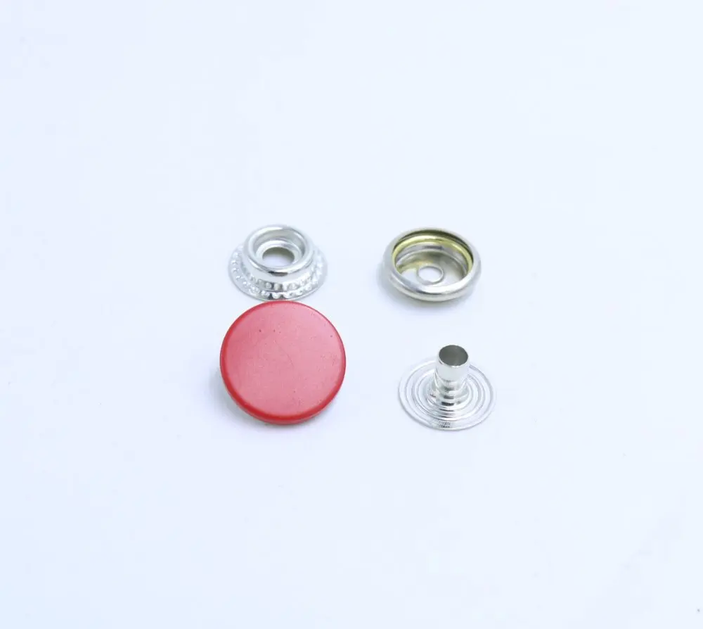 

15mm red flat solid brass Coat button metal snap button diy No Sewing Press Studs Buttons Snap Fastener Popper 50set/lot