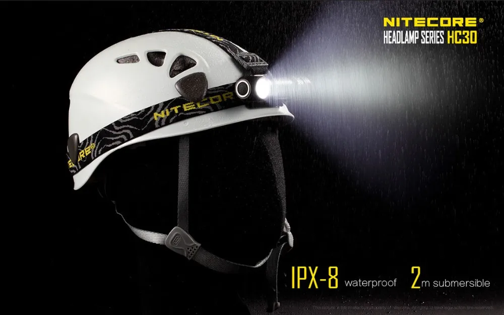 NITECORE HC30 HC30W головной светильник CREE XM-L2 U2 светодиодный Макс 1000ЛМ головной светильник дальность луча 162 М головной светильник наружный налобный фонарь