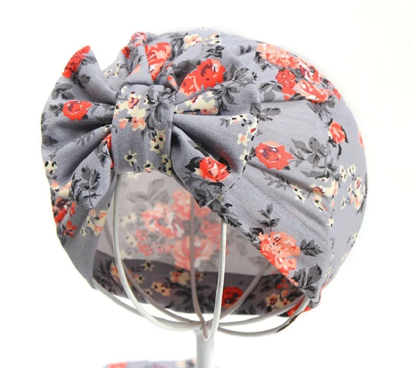 Bnaturalwell Baby Turban hat with bow Newborn Toddler cotton Infinity turban Infant Topknot beanie Cotton flower cap H131S | Детская