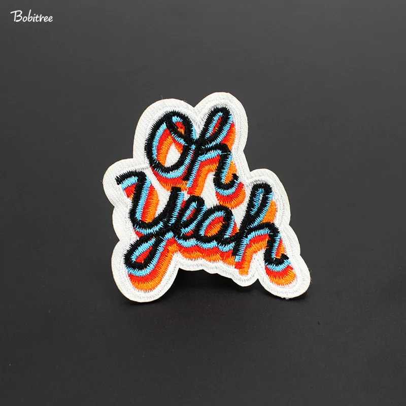 1 шт. вышитые нашивки Oh yes! Наклейки на одежду | Дом и сад