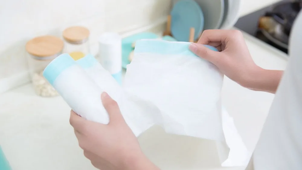 Xiaomi Mijia JieZhi мешок для мусора на шнурке, мешок для мусора, утолщенный материал, предотвращающий утечку, бытовой пластиковый мешок для мусора, 20 шт/1 рулон