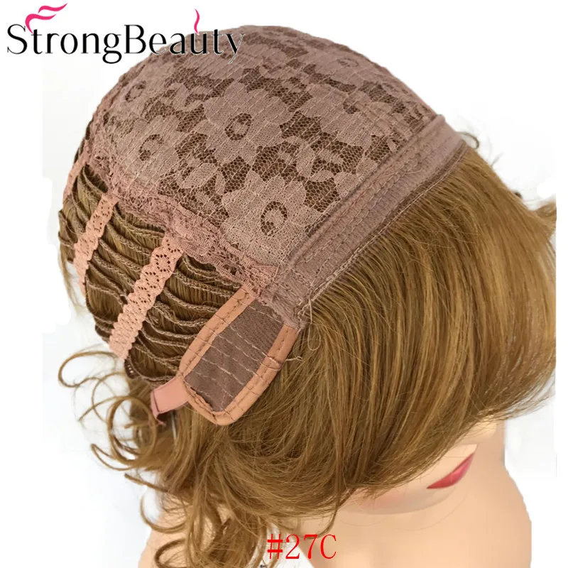 StrongBeauty Короткие вьющиеся синтетические парики термостойкие волосы для женщин парик
