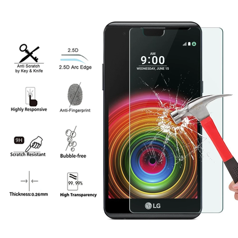 Защитное стекло для LG X power Защитное стекло для экрана X power 2 3 X power 2 9H Glas Закаленное стекло пленка Verre Tremp