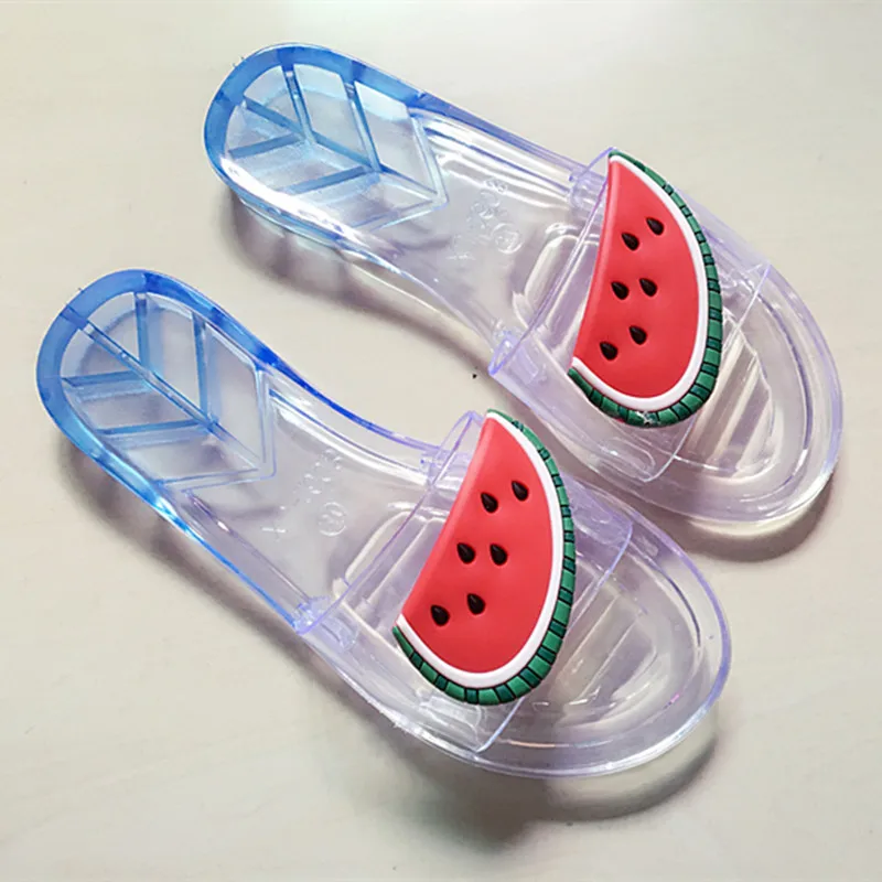 Женская прозрачная обувь женская для сада пляжные сандалии шлепанцы летняя
