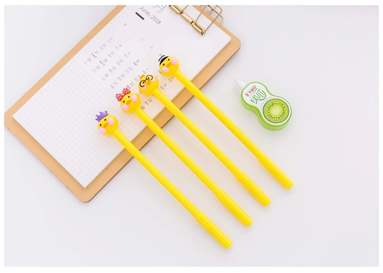 Цветной Кролик Утка гелевая ручка милый забавный Kawaii школьный аксессуар Kawai офисные канцелярские принадлежности вещь дети Стационарный магазин товары