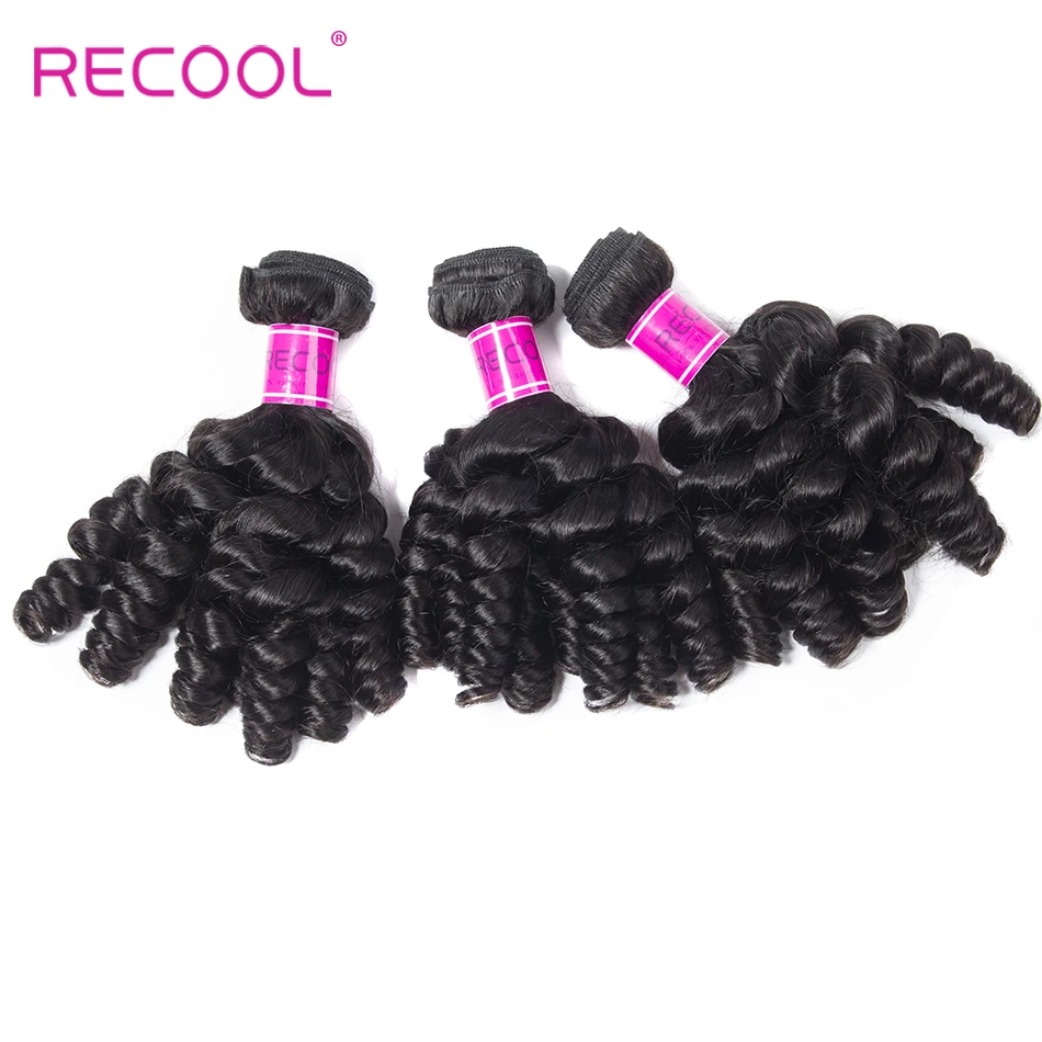 Recool Hair Funmi бразильские волосы плетение 3 пучка натуральный цвет свободный завиток