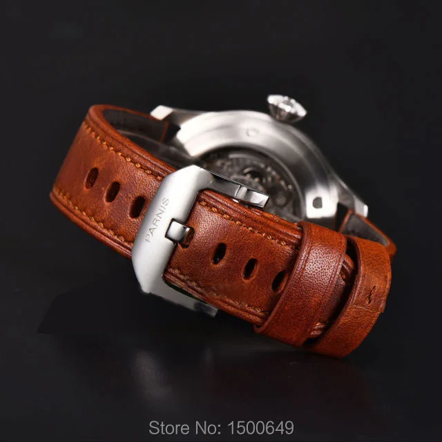 Модные мужские часы Parnis 47 мм с резервным питанием и автоматической датой