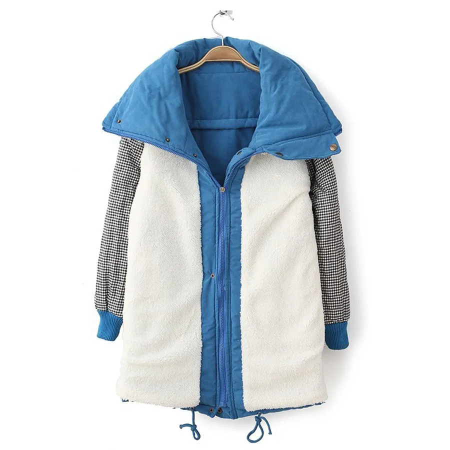 Однотонная Хлопковая женская длинная куртка женские зимние парки пальто с