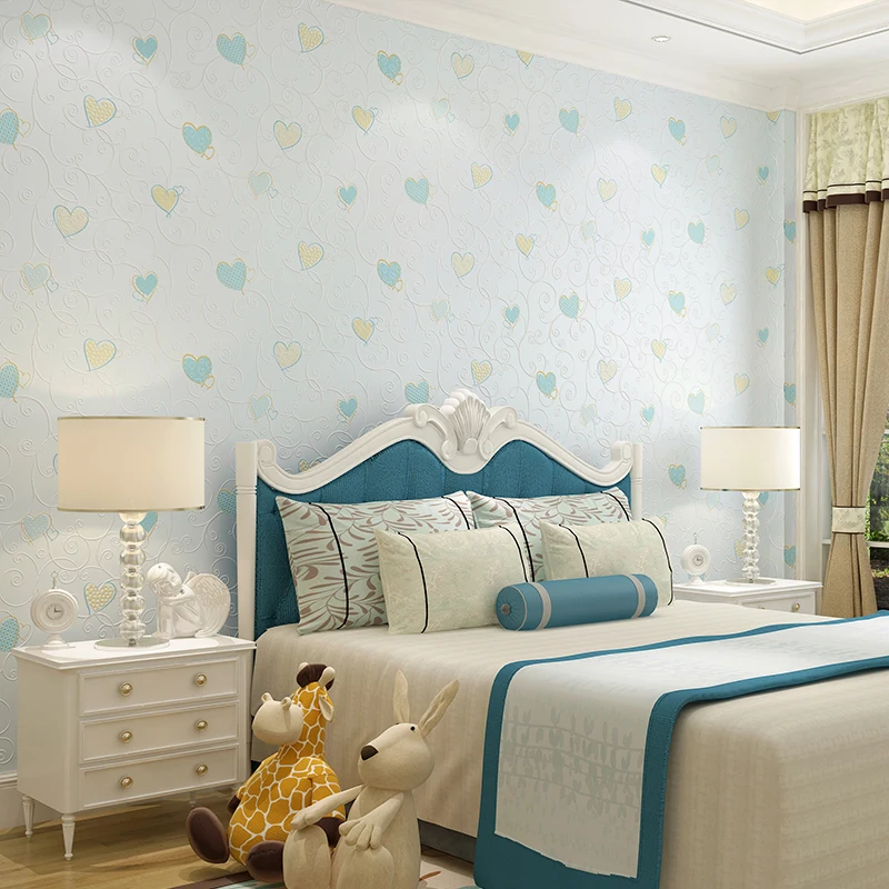 3D розовый любовь сердце мультфильм принцесса девушка комната фон настенная