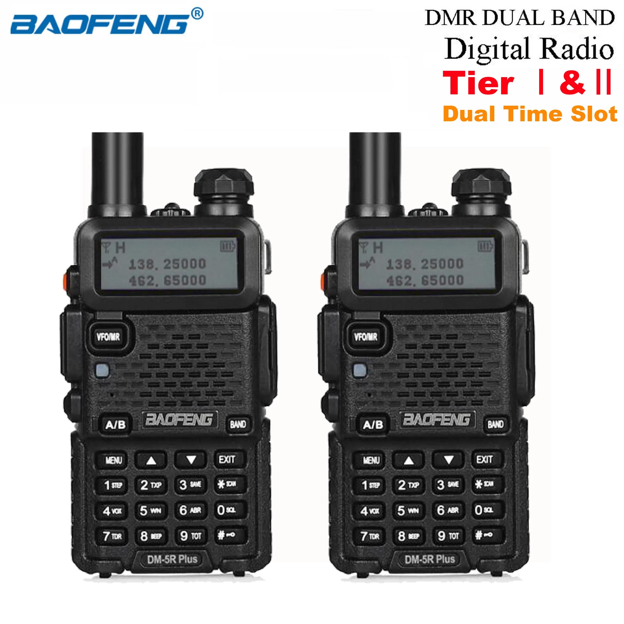 Baofeng DM 5R Plus Anolog цифровая рация Taklie Tier1 Tier2 Tier II DMR двухстороннее радио 5 Вт двойной