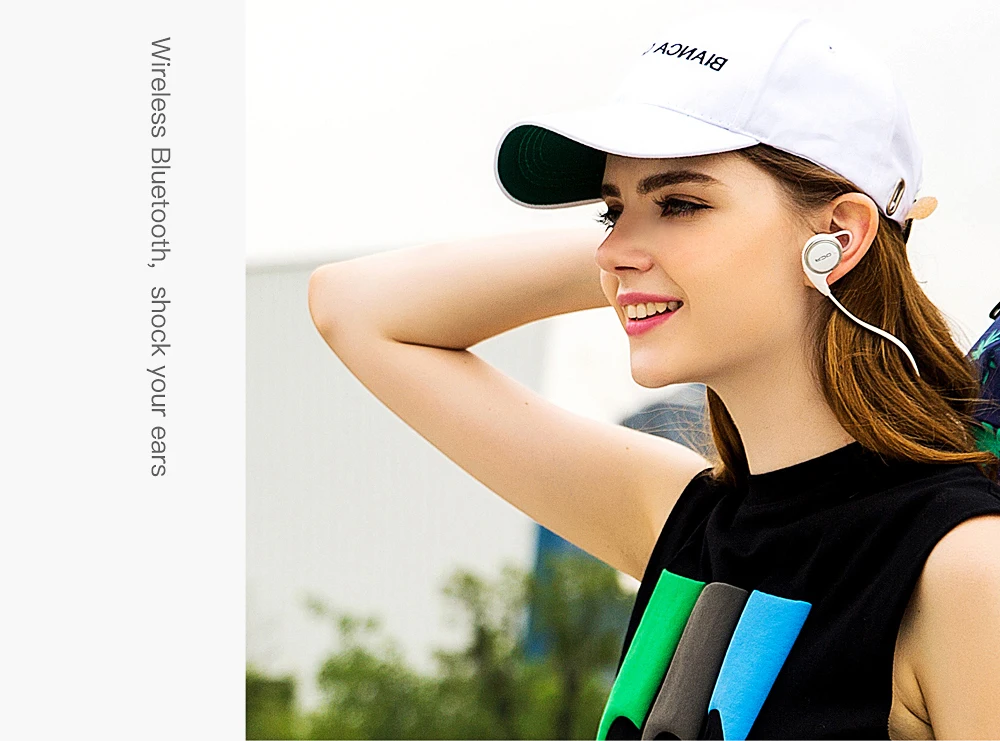 QCY QY8 спортивные Bluetooth наушники стерео Беспроводная гарнитура с микрофоном свободные наушники