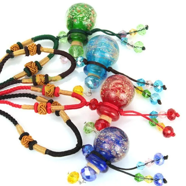 Модные стеклянные флаконы для эфирных масел духи кулон ожерелье мини