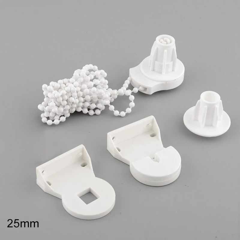 25mm Роликовой шторы оттенок Шторы аксессуары домашний декор кронштейн 25/28/38 мм Комплект фильтров бисерная цепь на окна и двери аппаратные средства комплект роликов - Цвет: 25mm