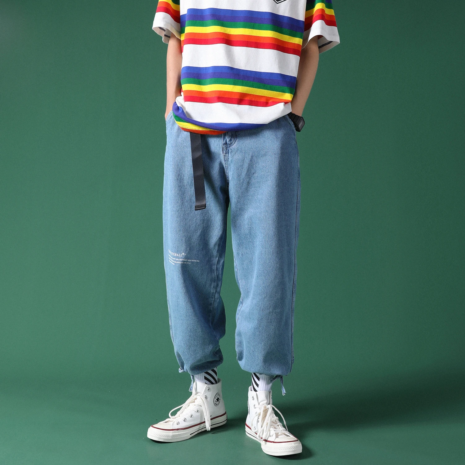 Мужские синие и черные свободные джинсы Новинка лета 2019|Мужские джинсы| |