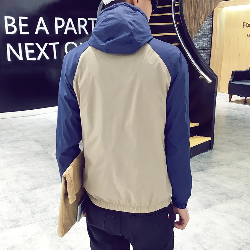 Мужская ветровка с капюшоном тонкая куртка бомбер весна 2018|brand men jacket|men brand jacketmen