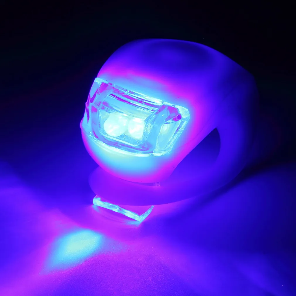 2 шт. силиконовый велосипедный светильник передний светодиодный фонарь на заднее