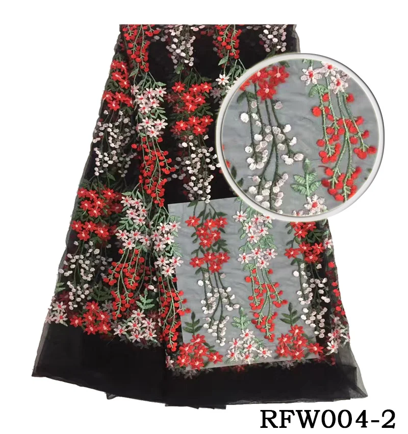 Изящная африканская французская Тюлевая кружевная ткань цветная Цветочная