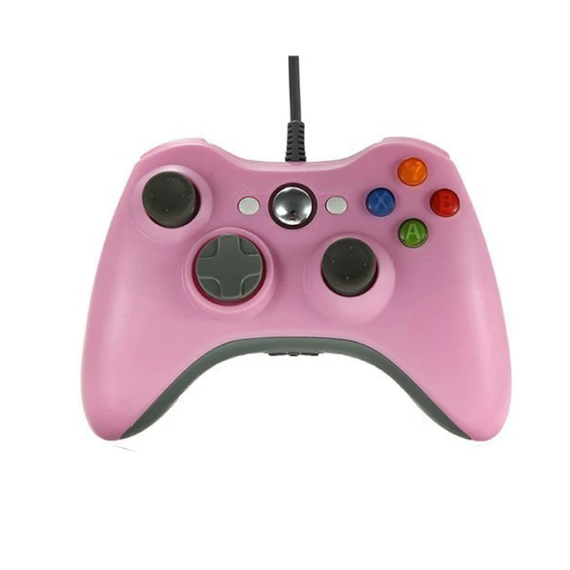 Pink Для xbox 360 microsoft USB проводной контроллер PC мобильный Джойстик Геймпад Консоль Проводная для xbox 360 игровой джойстик - Цвет: Pink