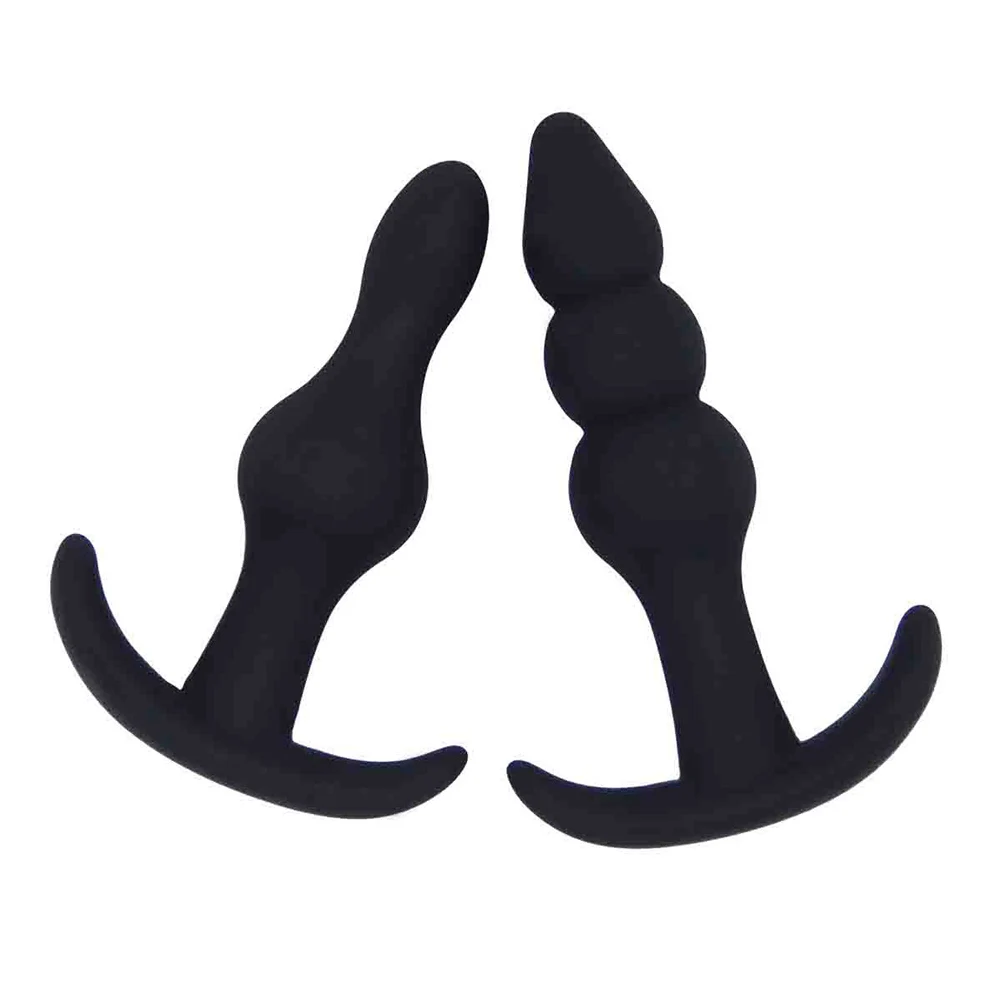 2 шт. силиконовый массажер в форме якоря безопасный нетоксичный Анальная пробка