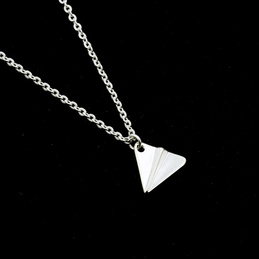 Оптовая продажа 10 шт./лот минималистичное ожерелье с самолетом оригами детские