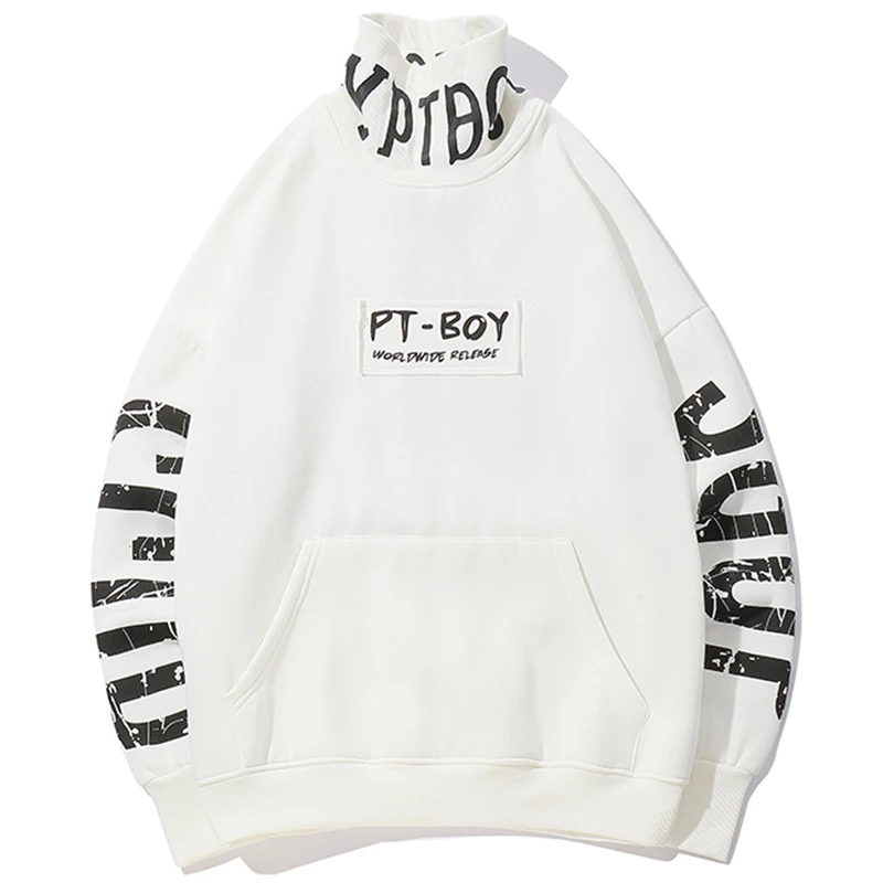 AELFRIC Harajuku, водолазка, толстовка, мужская, с большими буквами, в стиле хип-хоп, пуловер, Повседневная Уличная одежда, флисовые теплые толстовки, свитшоты KJ255