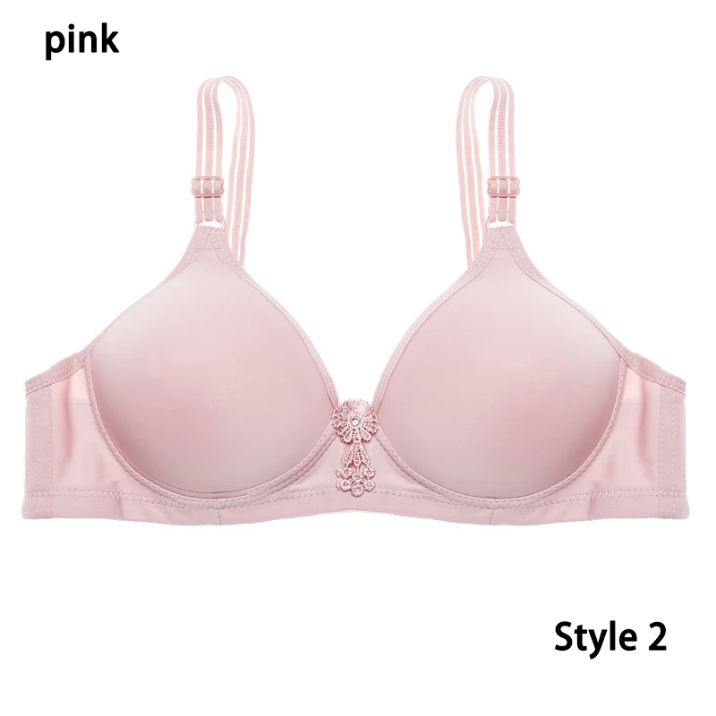 Style 2 Pink Беспроводной бюстгальтер для женщин, бюстгальтеры пуш-ап, бюстгальтер без косточек, бесшовный бюстгальтер без косточек, женское нижнее белье, сексуальные бюстгальтеры больших размеров - Цвет: Style 2 Pink