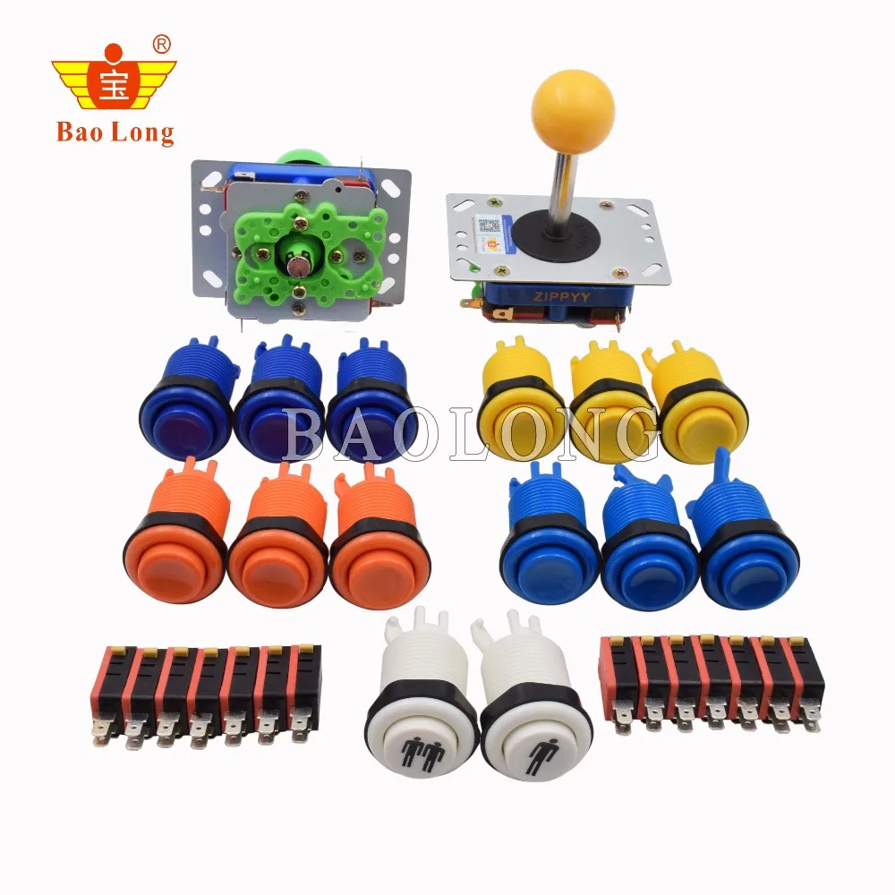 DIY Запчасти для игровых автоматов PC of Zero Delay Arcade Kit Mame Sanwa type джойстик + кнопки в