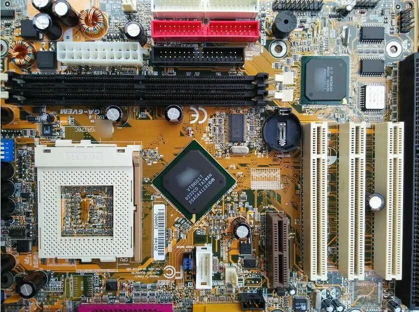ОК оригинальная материнская плата 8601T GA-6VEML GA-6VEM ISA материнская плата с 3PCI VGA LPT 1 ISA слот процессор промышленная плата