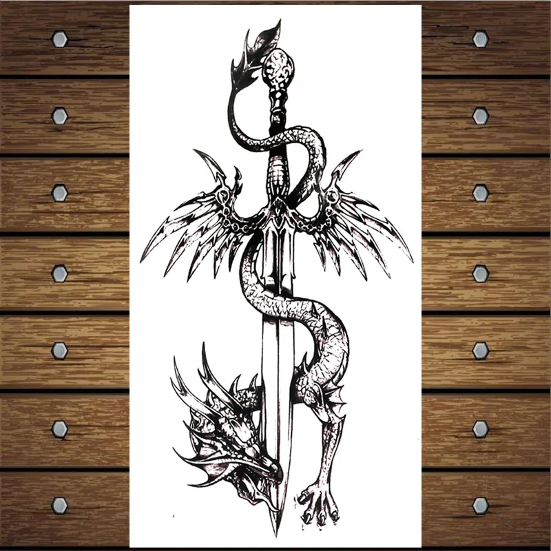 Стикер для мужской татуировки одноразовая водостойкая татуировка стикер на