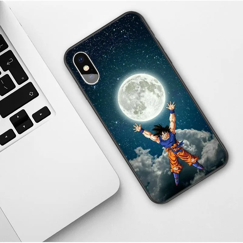 Dragon Ball Z Super DBZ Goku черный чехол для iPhone X XR XS MAX 8 Plus 7 6 6s plus 5S SE телефона мягкий ТПУ
