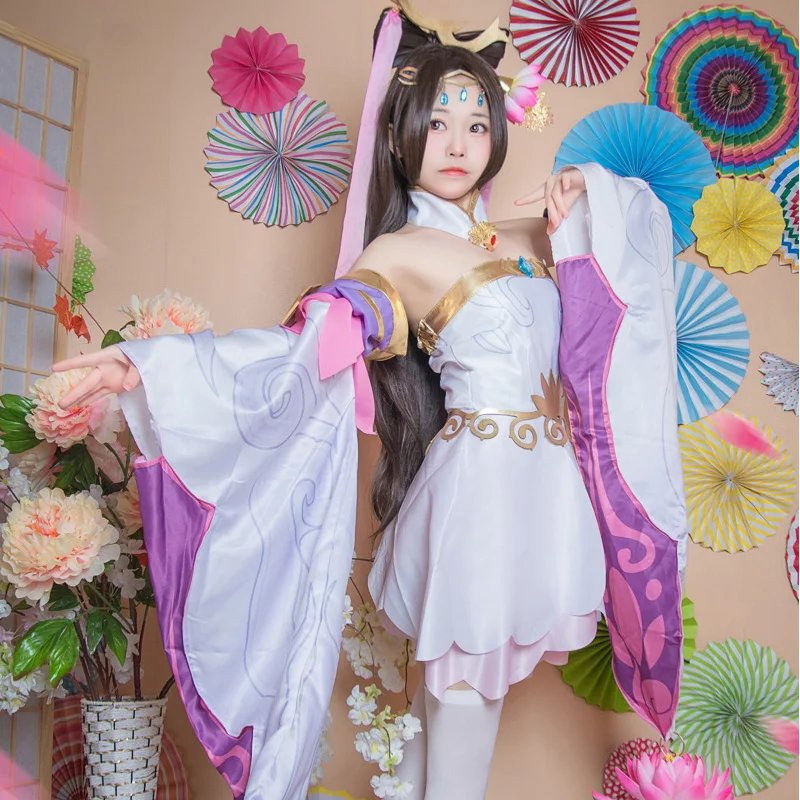 Glory of King Diaochan Красивое фиолетовое розовое платье костюм феи ханьфу косплей
