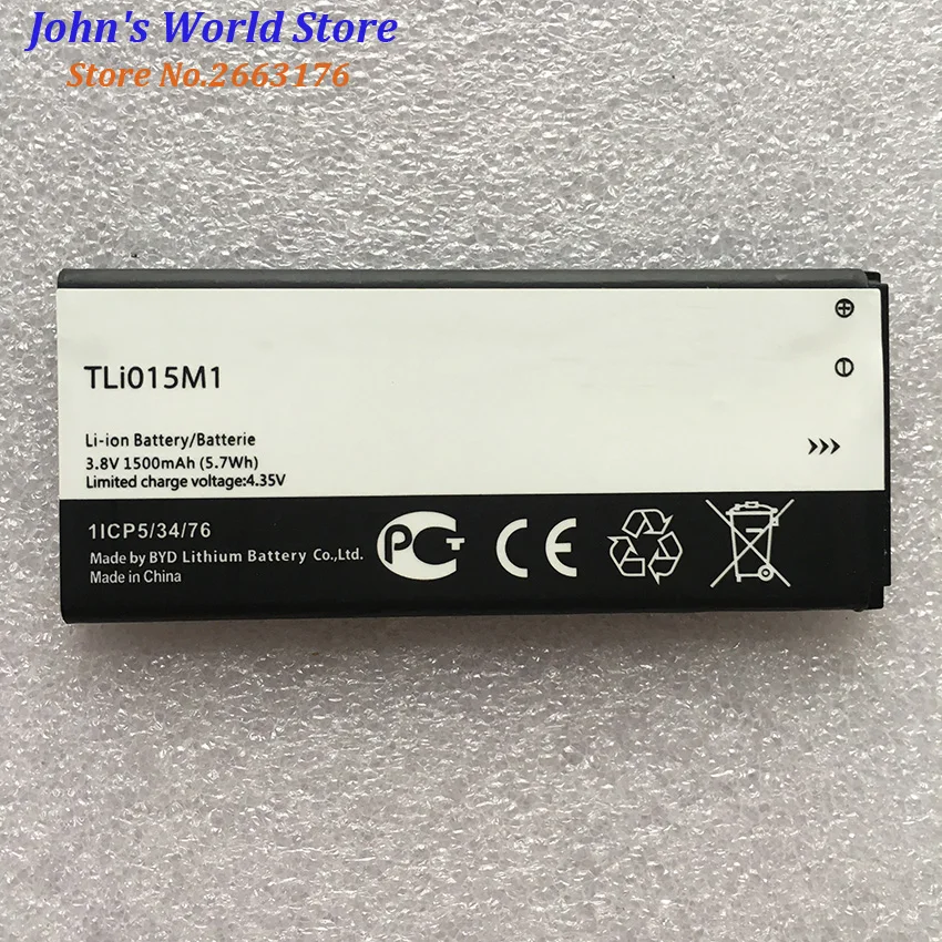 Новый 1500 мА/ч TLi015M1 Tli015M7 батарея для чехол с откидной крышкой Alcatel One Touch Pixi 4 4034A PIXI