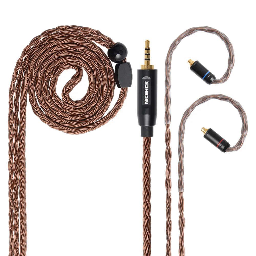 NiceHCK 16 Core чистая медь HIFI обновленный кабель 3 5/2 5/4 4 мм разъем MMCX/2Pin для KZZSN/AS06/ZS10