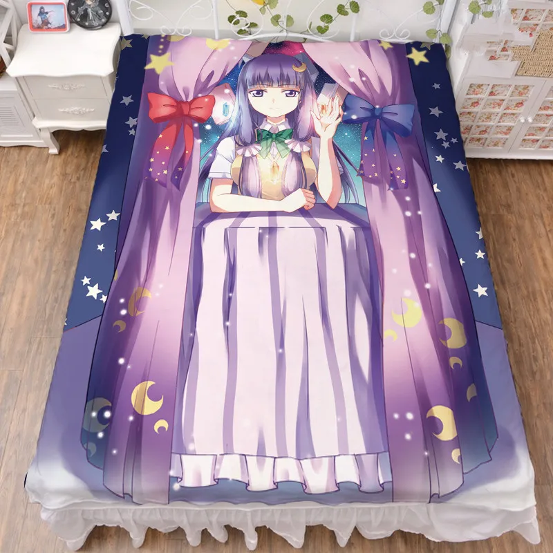 Постельное белье из фланелевой ткани с принтом Аниме TouHou Project 150x200 см|Простыня| |